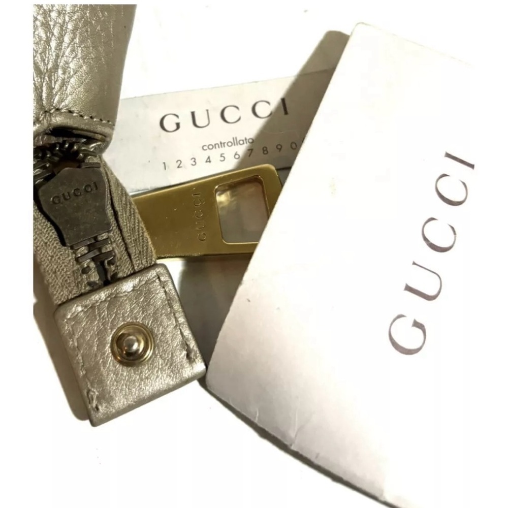 Gucci tan / Gold Leather Women's tote Bag - Picture 5 of 14